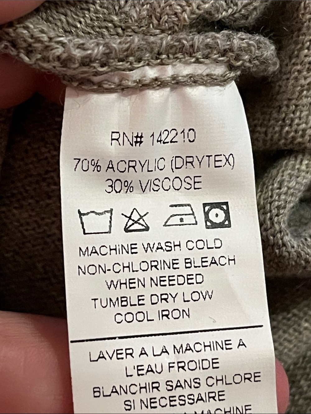 Mersea Catalina Traveler Oversize Knit Sweater 0602 One Size Driftwood Beige - Picture 3 of 10